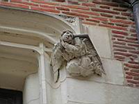 Blois, Chateau, Aile Louis XII, Cul-de-lampe, Ange